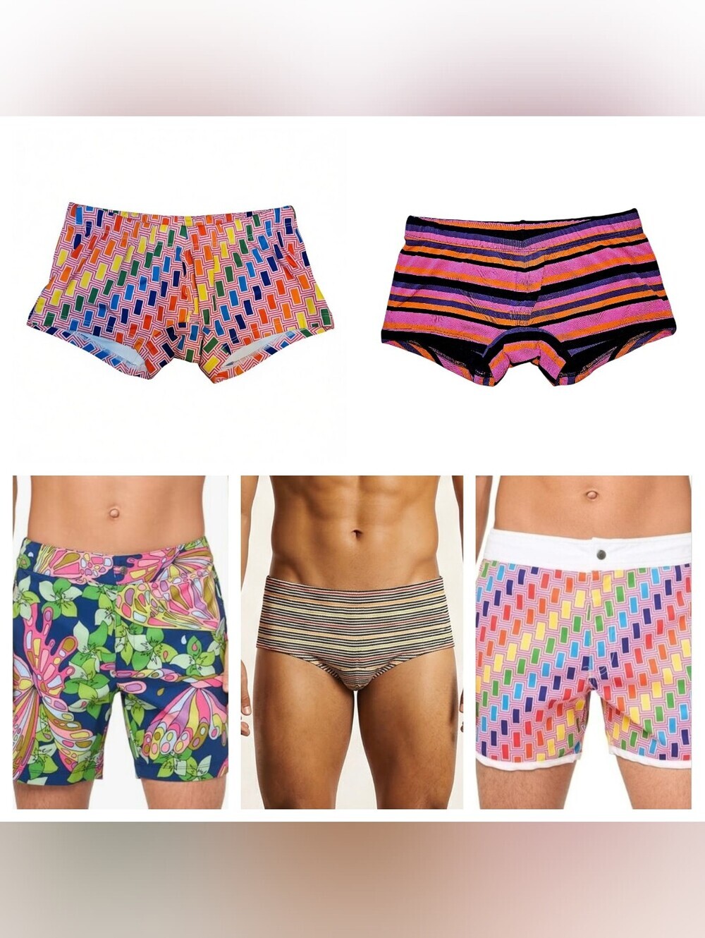 Mr. Turk Montego Bay Swim Trunk Multicolor Stripes Size Small - Picture 13 of 14